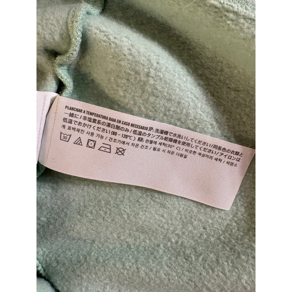 Hollister Womens XS Sage Green Cropped Zip Up Hoodie Curved Hem Fleece 352F2652 - Picture 8 of 12